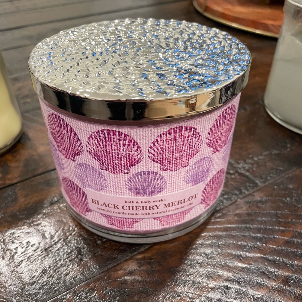 NEW black cherry merlot bath and body works candle
